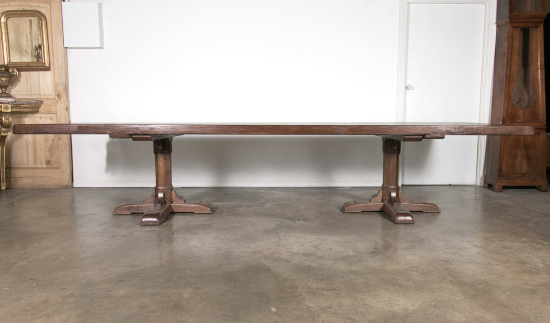 Custom 10-Foot French Farmhouse Table Handcrafted from Imported French Oak  