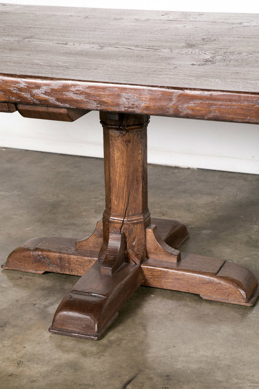 Custom 10-Foot French Farmhouse Table Handcrafted from Imported French Oak  