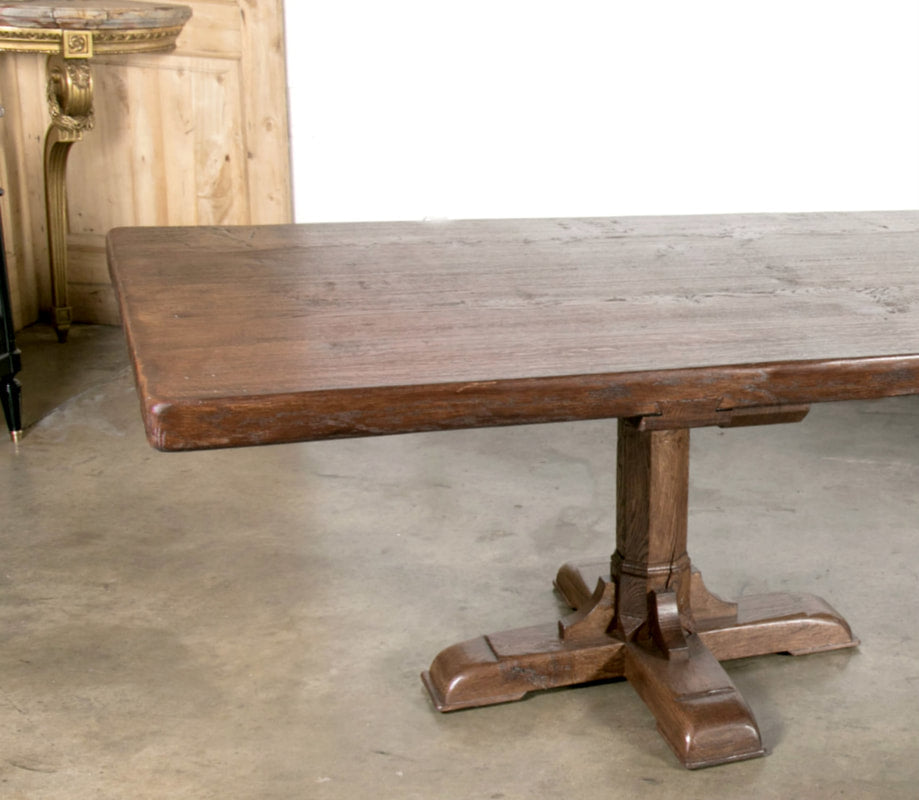 Custom 10-Foot French Farmhouse Table Handcrafted from Imported French Oak  