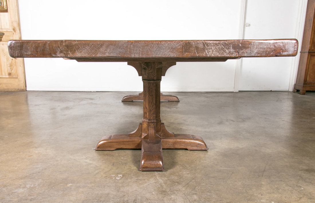 Custom 10-Foot French Farmhouse Table Handcrafted from Imported French Oak  