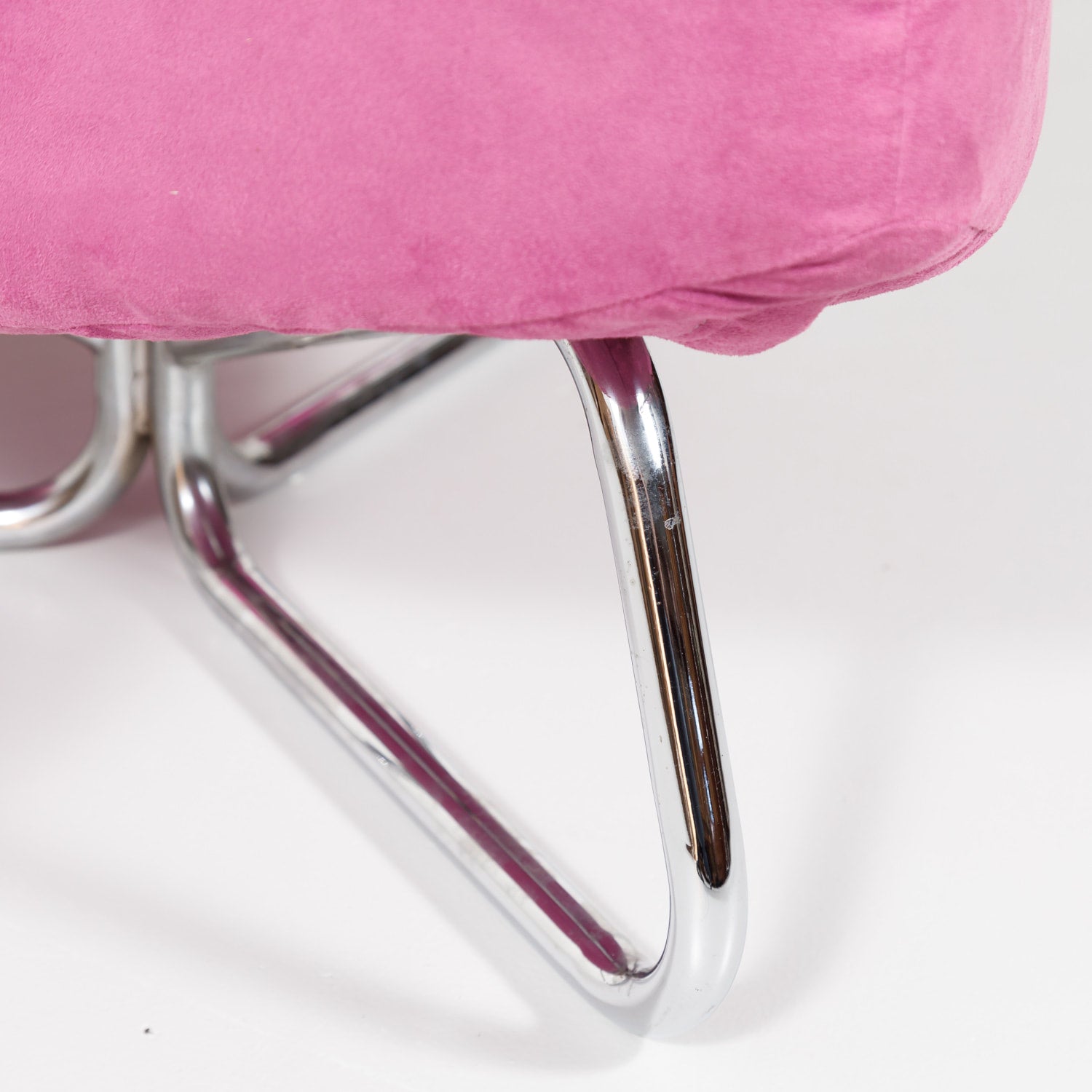 Vintage Mid-Century Modern Italian Lounge Chair and Ottoman