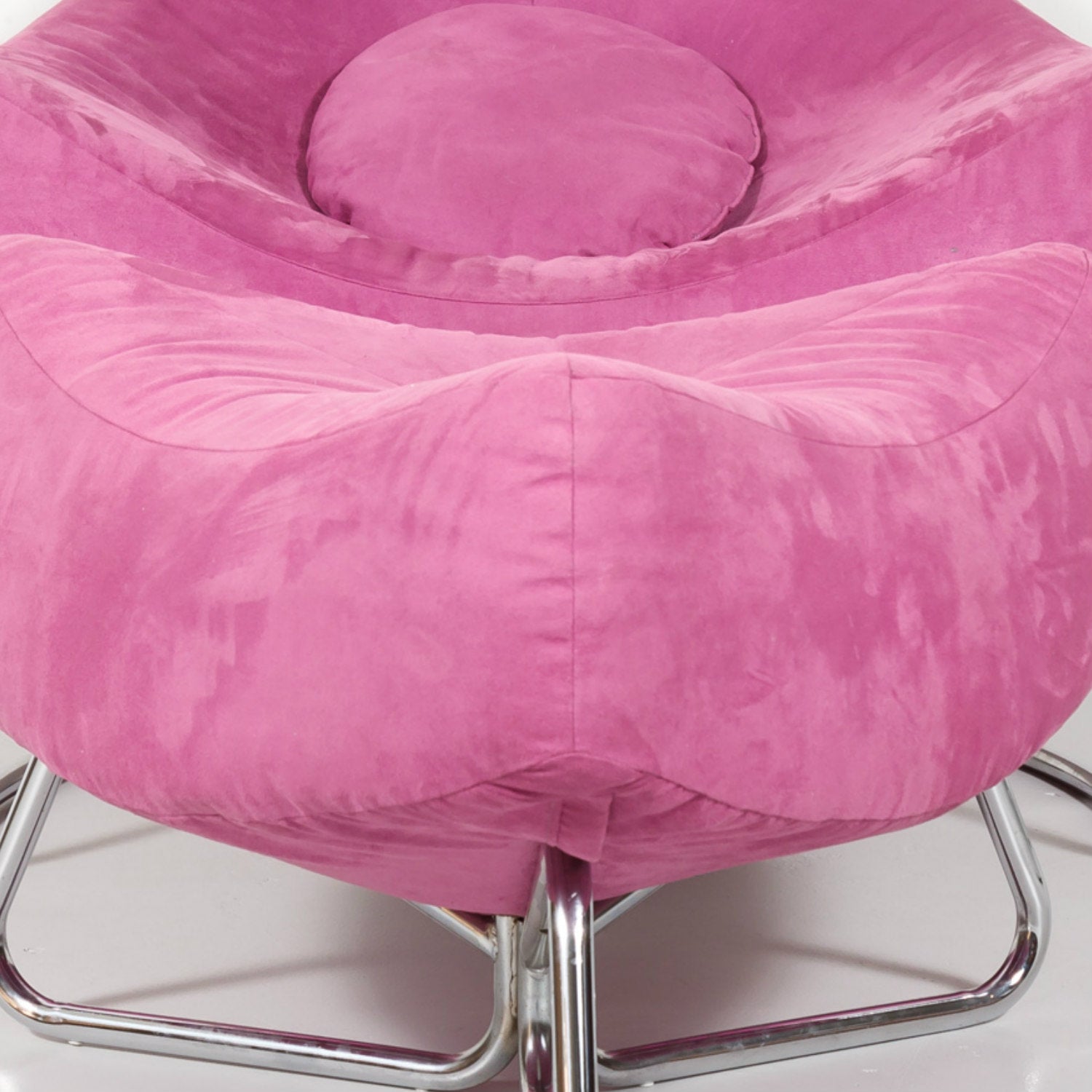 Vintage Mid-Century Modern Italian Lounge Chair and Ottoman
