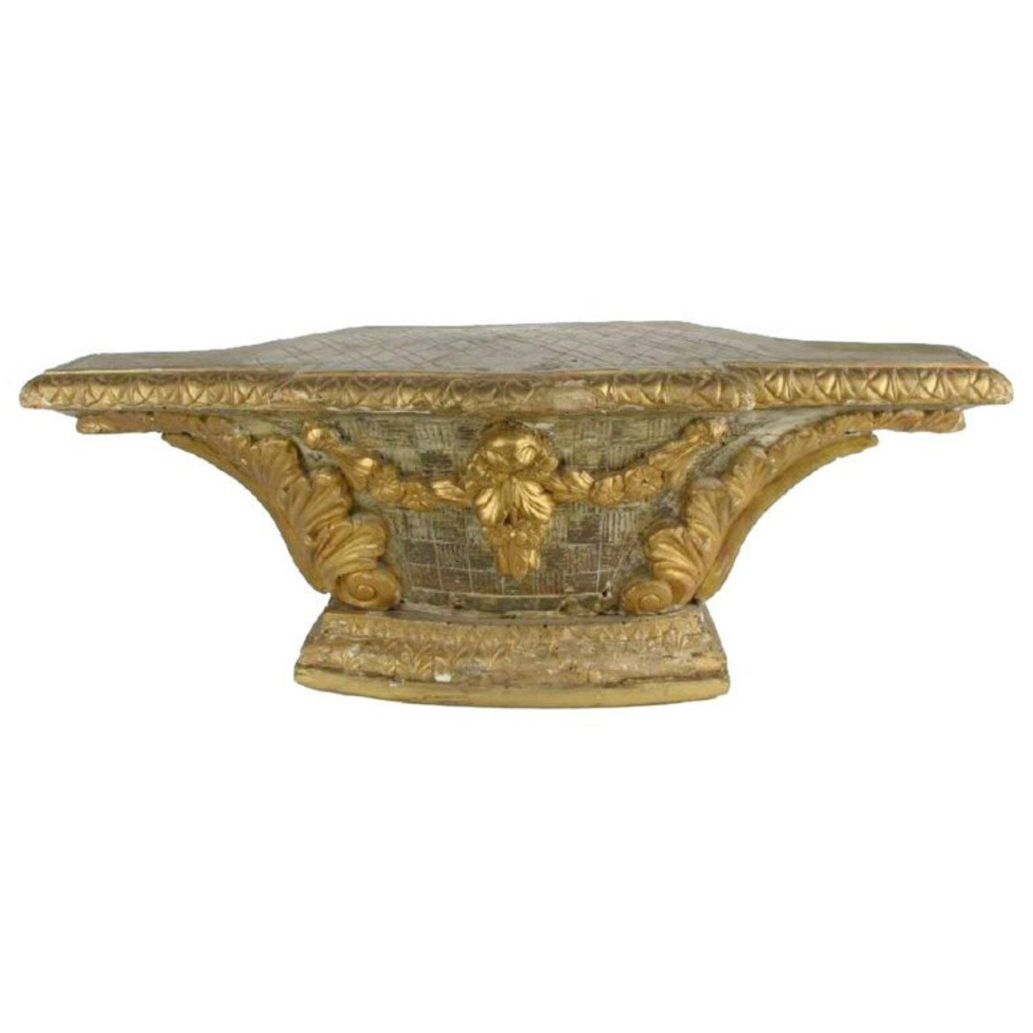 18th Century French Louis XVI Period Carved Giltwood Altar Pedestal