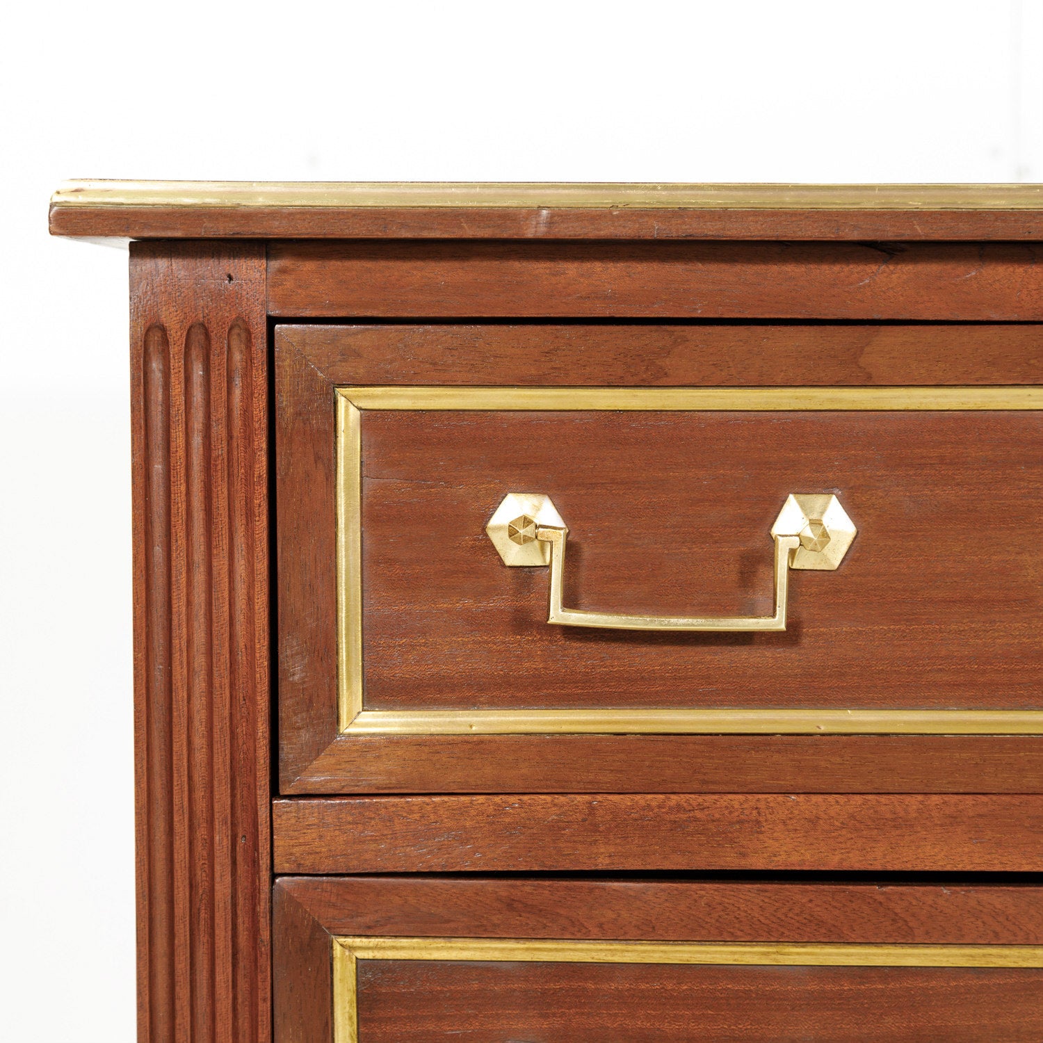 Antique French Louis XVI Style Mahogany Commode or Chest of Drawers