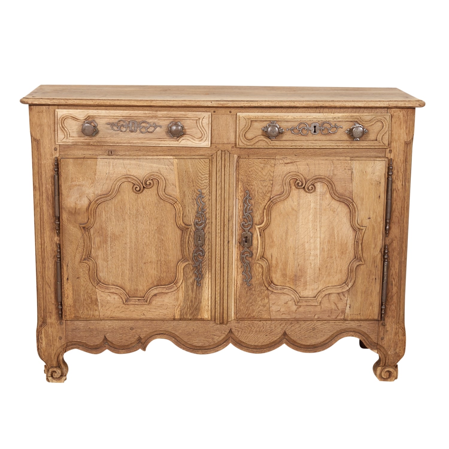 18th Century French Country Louis XV Period Bleached Oak Buffet