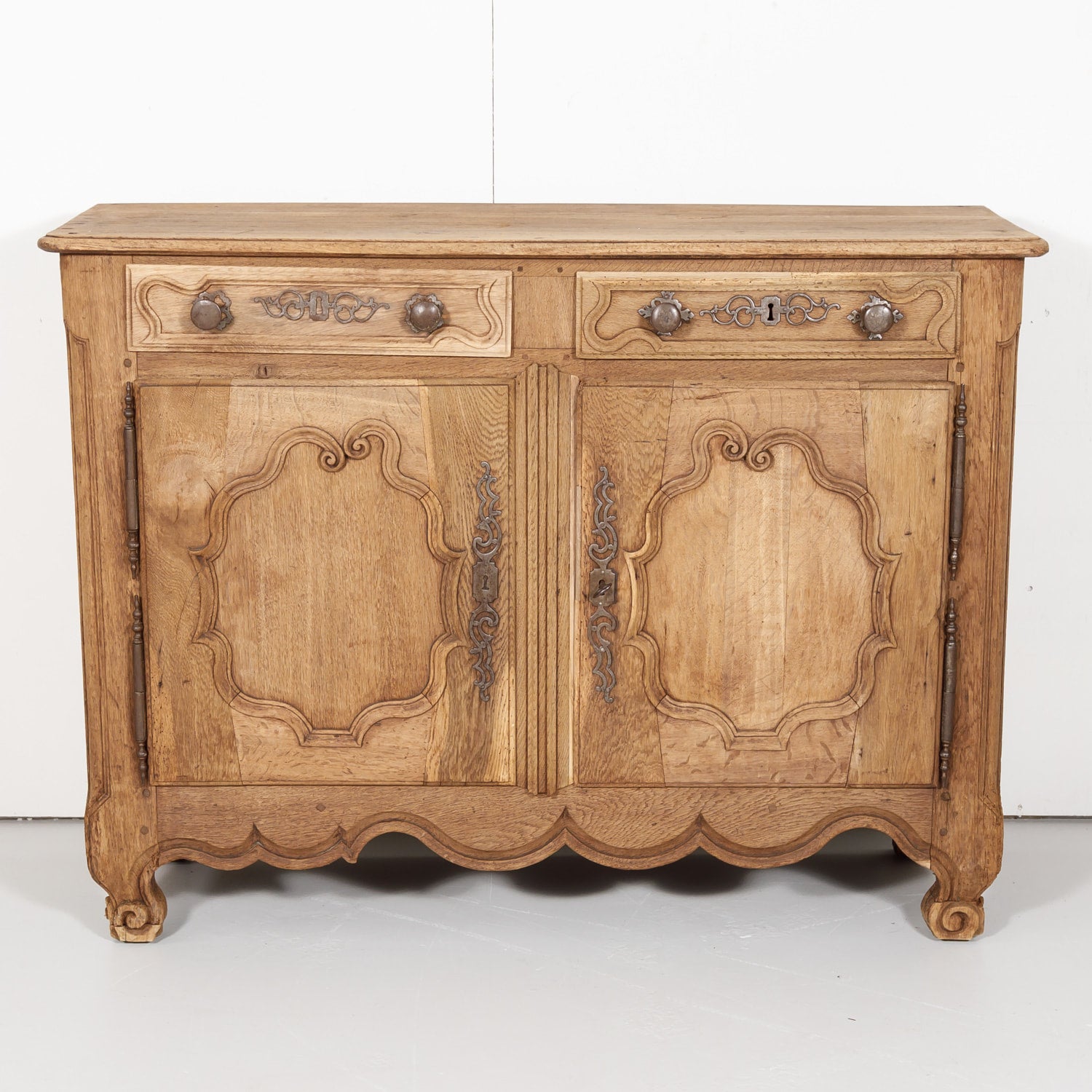 18th Century French Country Louis XV Period Bleached Oak Buffet