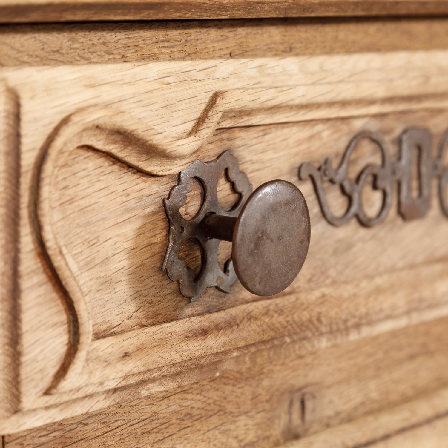 18th Century French Country Louis XV Period Bleached Oak Buffet