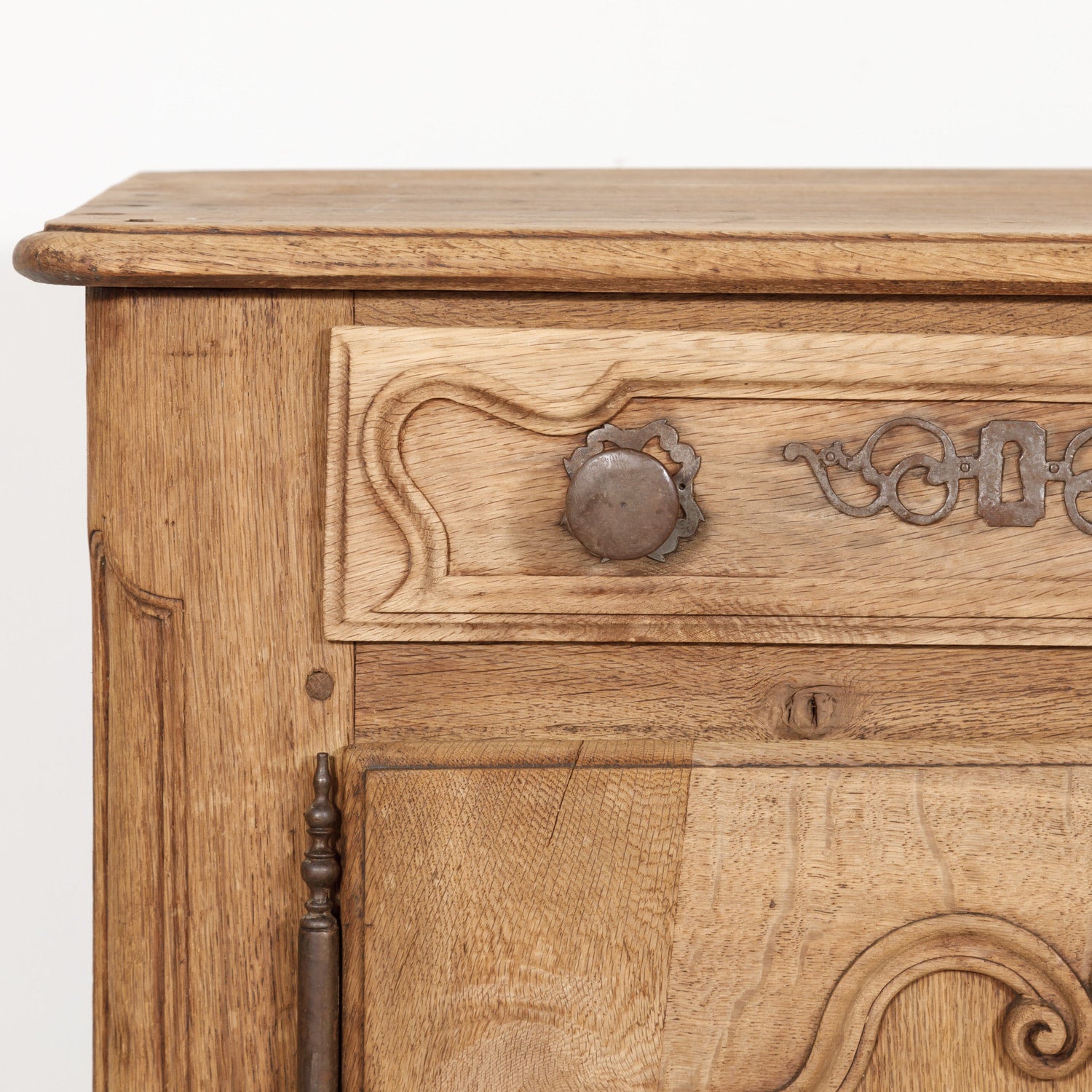 18th Century French Country Louis XV Period Bleached Oak Buffet