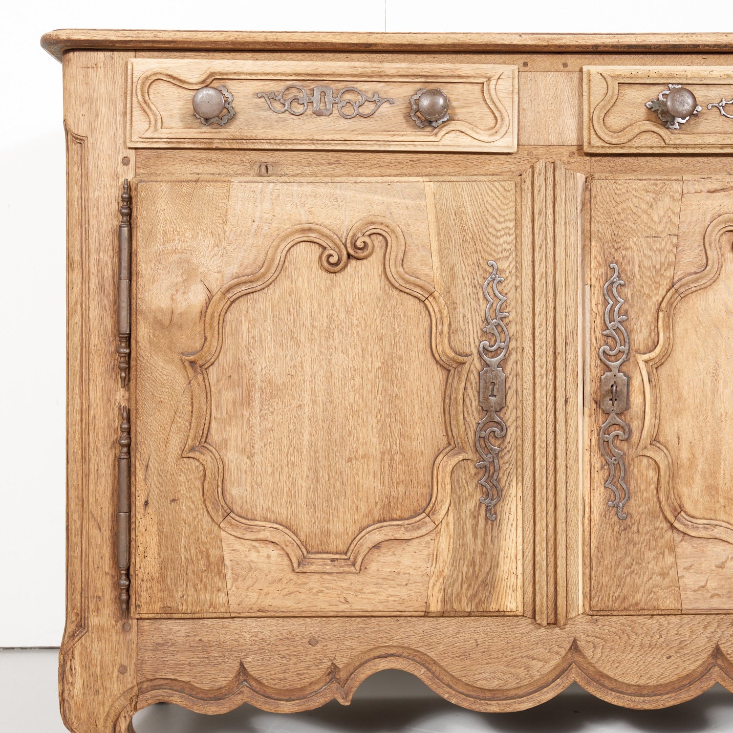 18th Century French Country Louis XV Period Bleached Oak Buffet