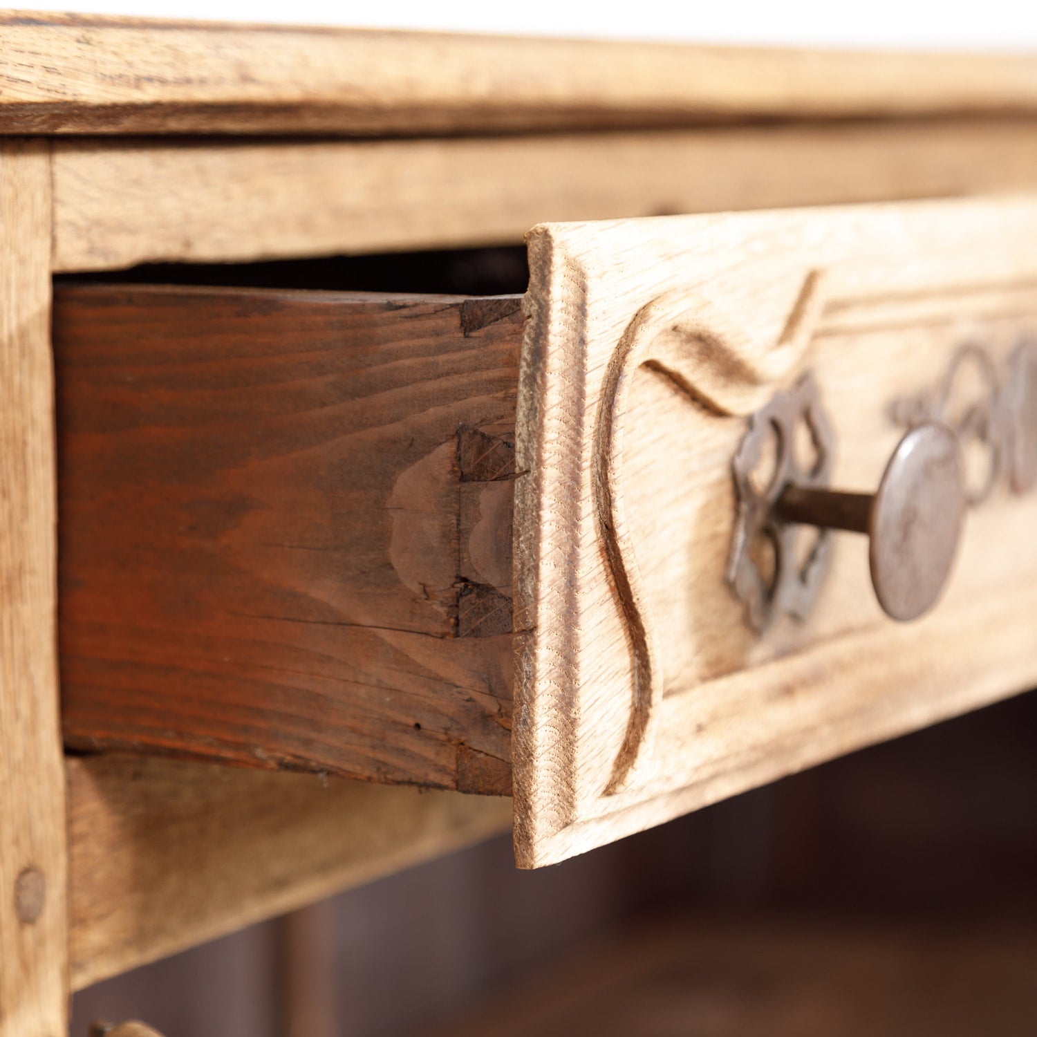 18th Century French Country Louis XV Period Bleached Oak Buffet