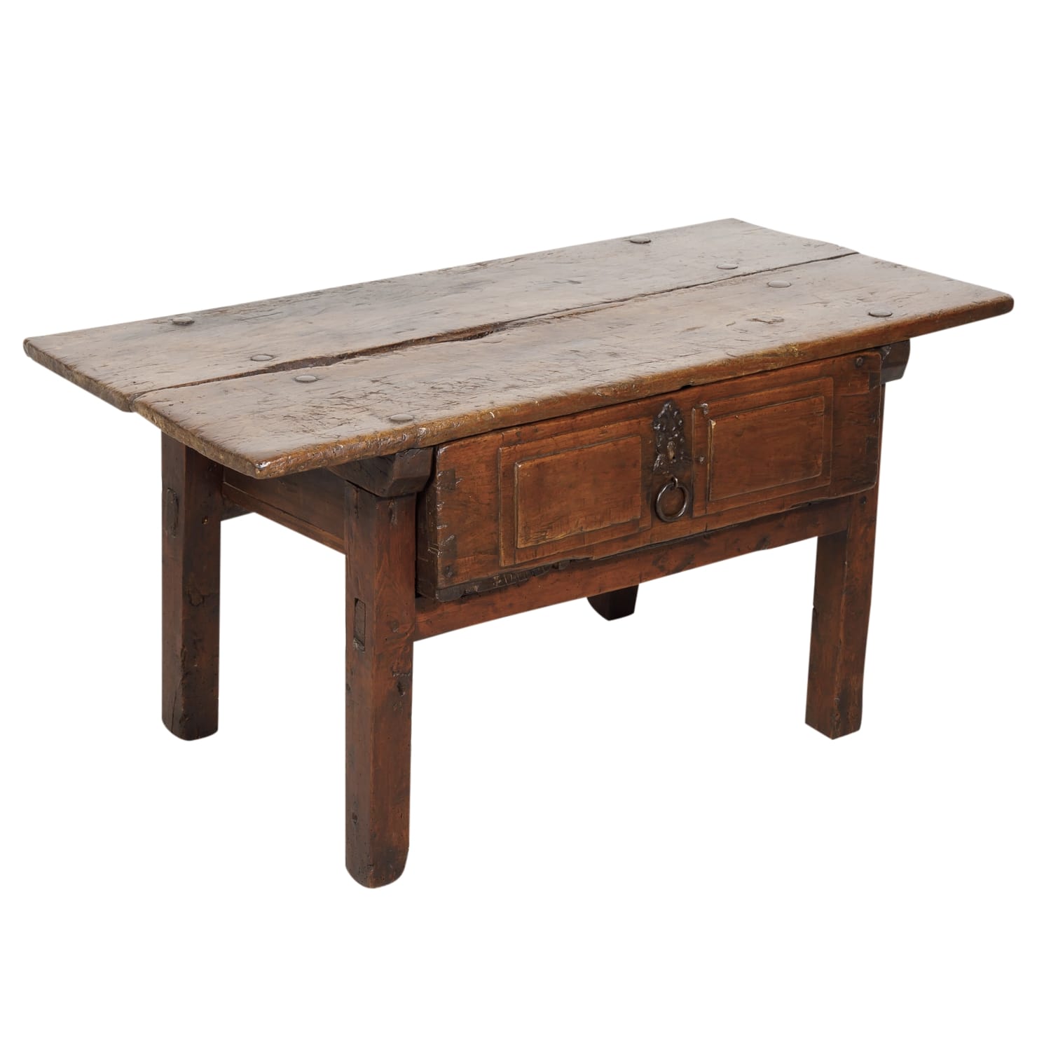 18th Century Solid Walnut Spanish Side Table