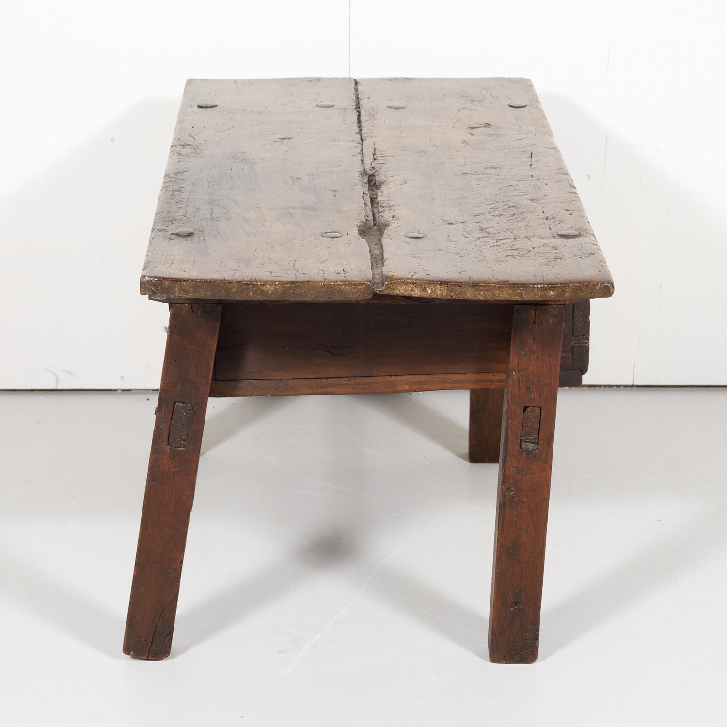 18th Century Solid Walnut Spanish Side Table