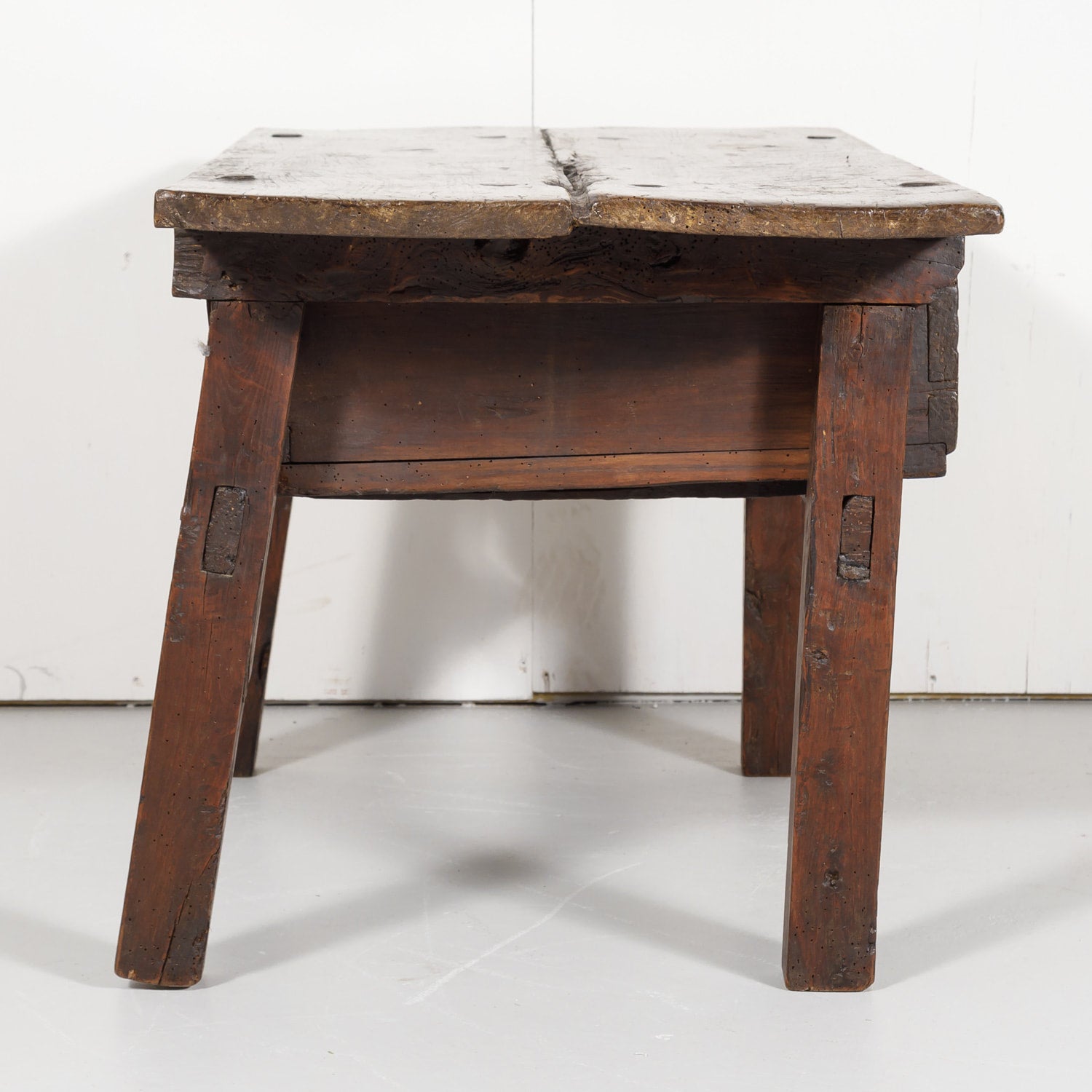 18th Century Solid Walnut Spanish Side Table
