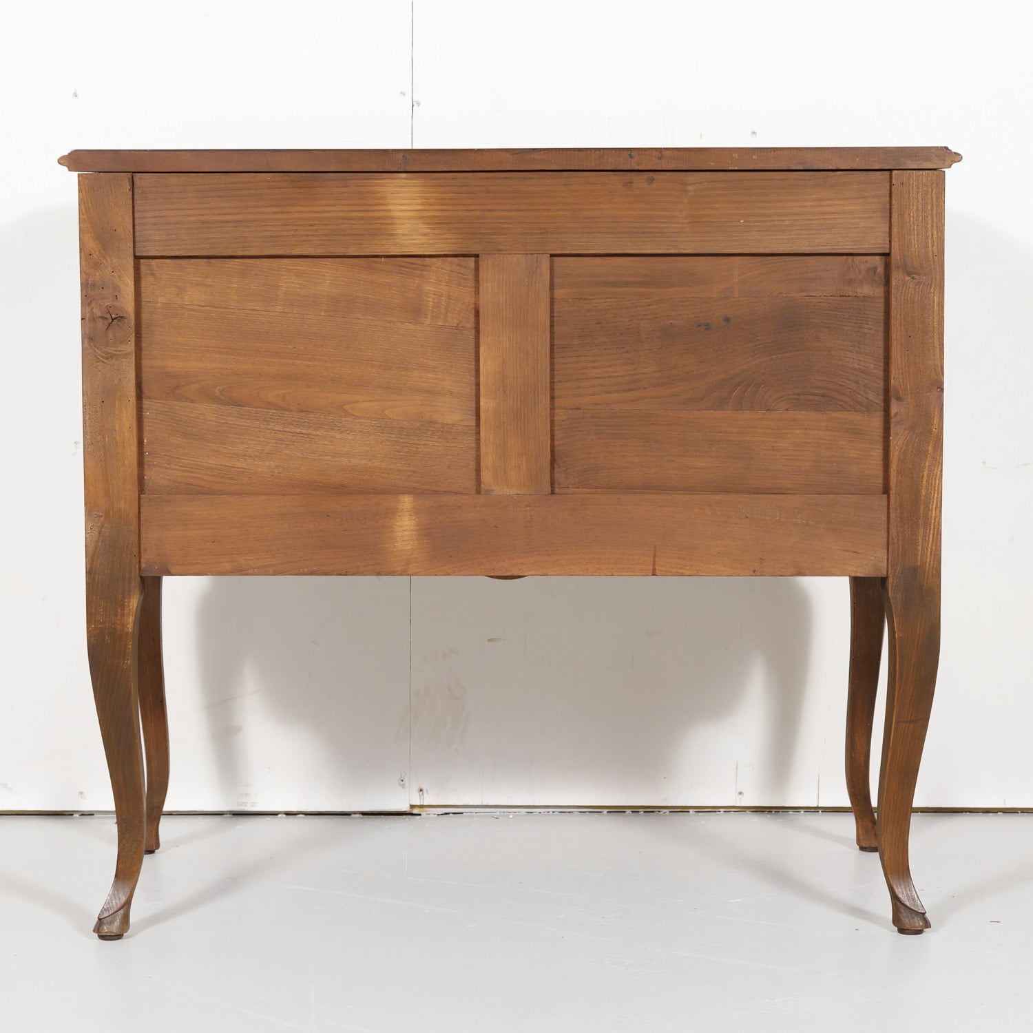 Antique French Louis XV Style Walnut Petite Serpentine Commode Sauteuse 