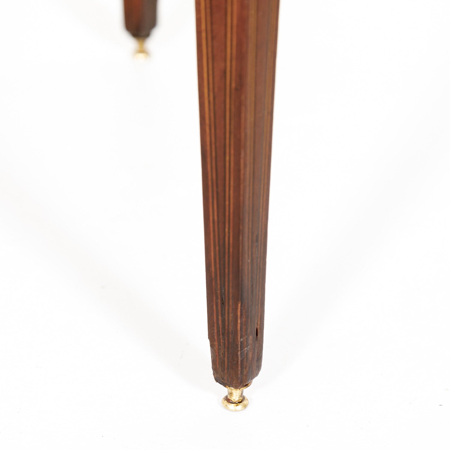 19th Century French Round Louis XVI Style Fruitwood Lift Top Side Table with Marquetry Inlay