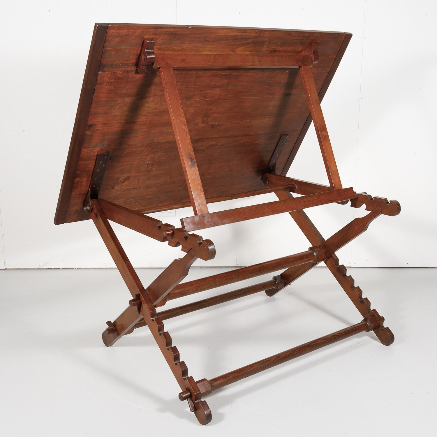 19th Century Custom Made Solid Wood French Drafting Table or Architect's Desk