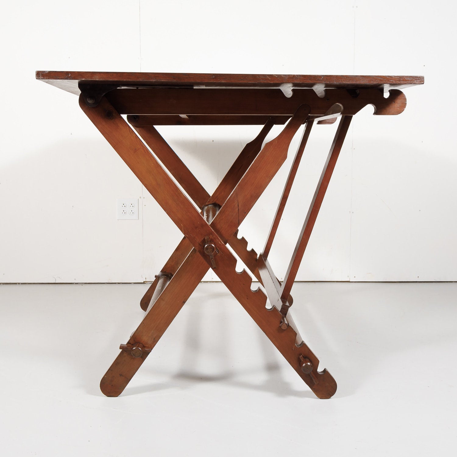 19th Century Custom Made Solid Wood French Drafting Table or Architect's Desk