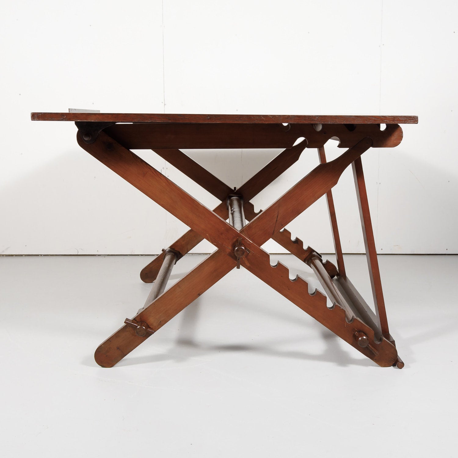 19th Century Custom Made Solid Wood French Drafting Table or Architect's Desk