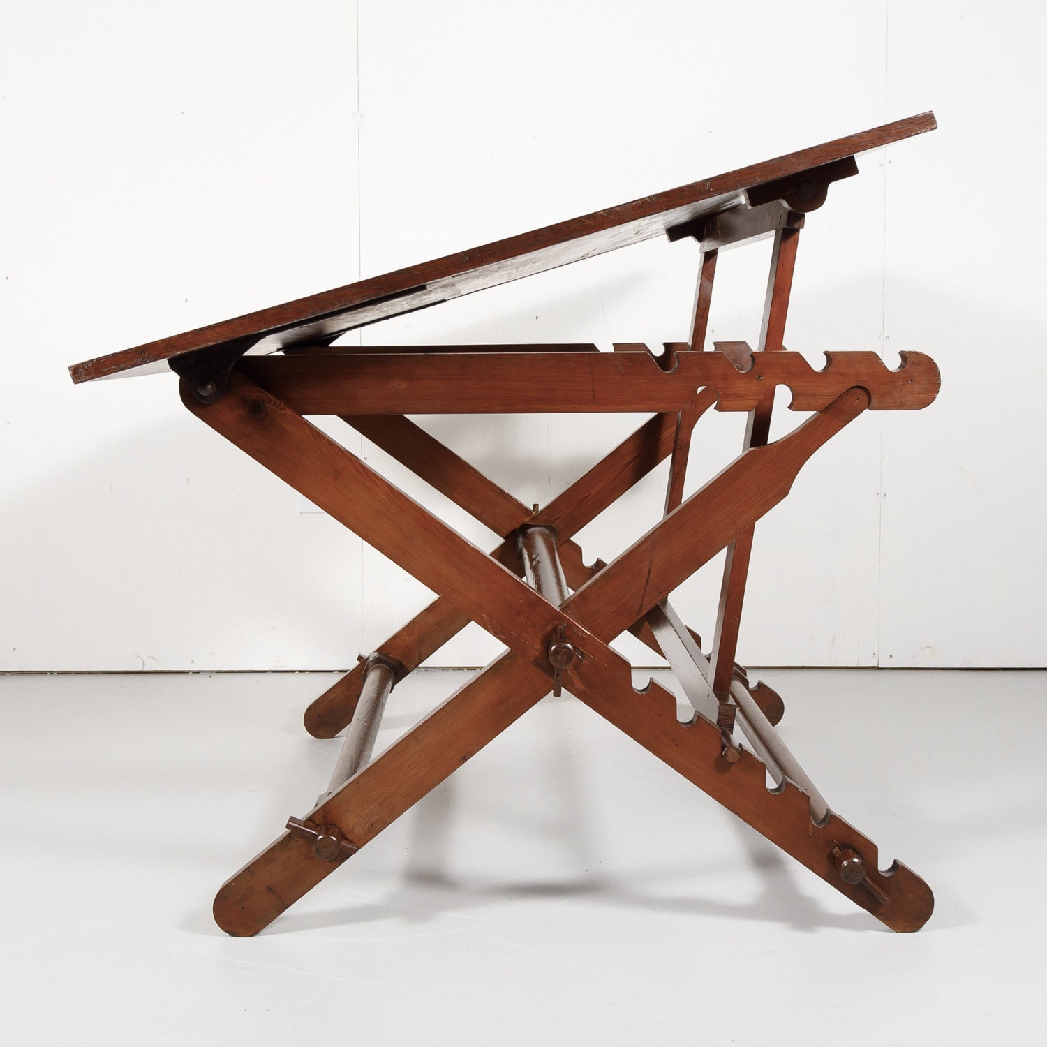 19th Century Custom Made Solid Wood French Drafting Table or Architect's Desk