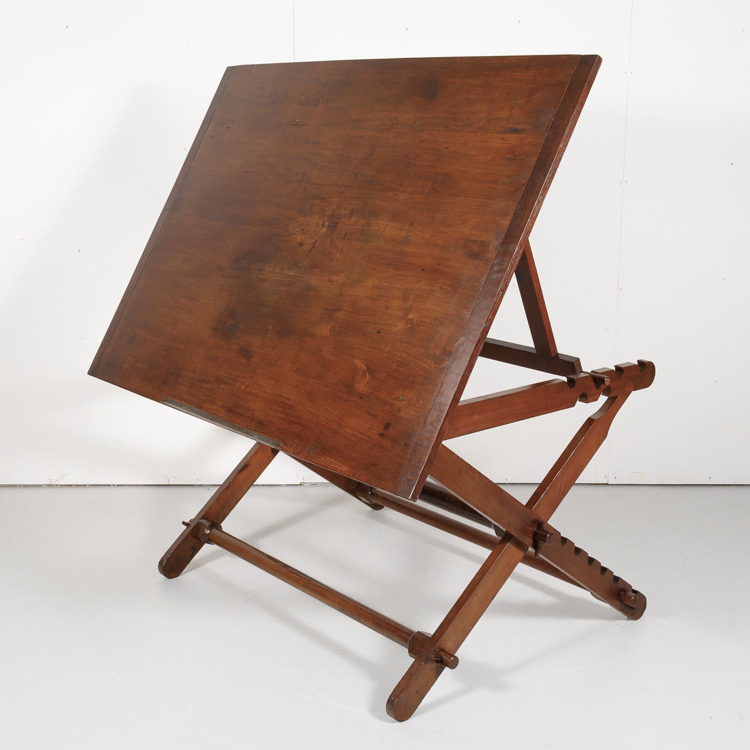 19th Century Custom Made Solid Wood French Drafting Table or Architect's Desk