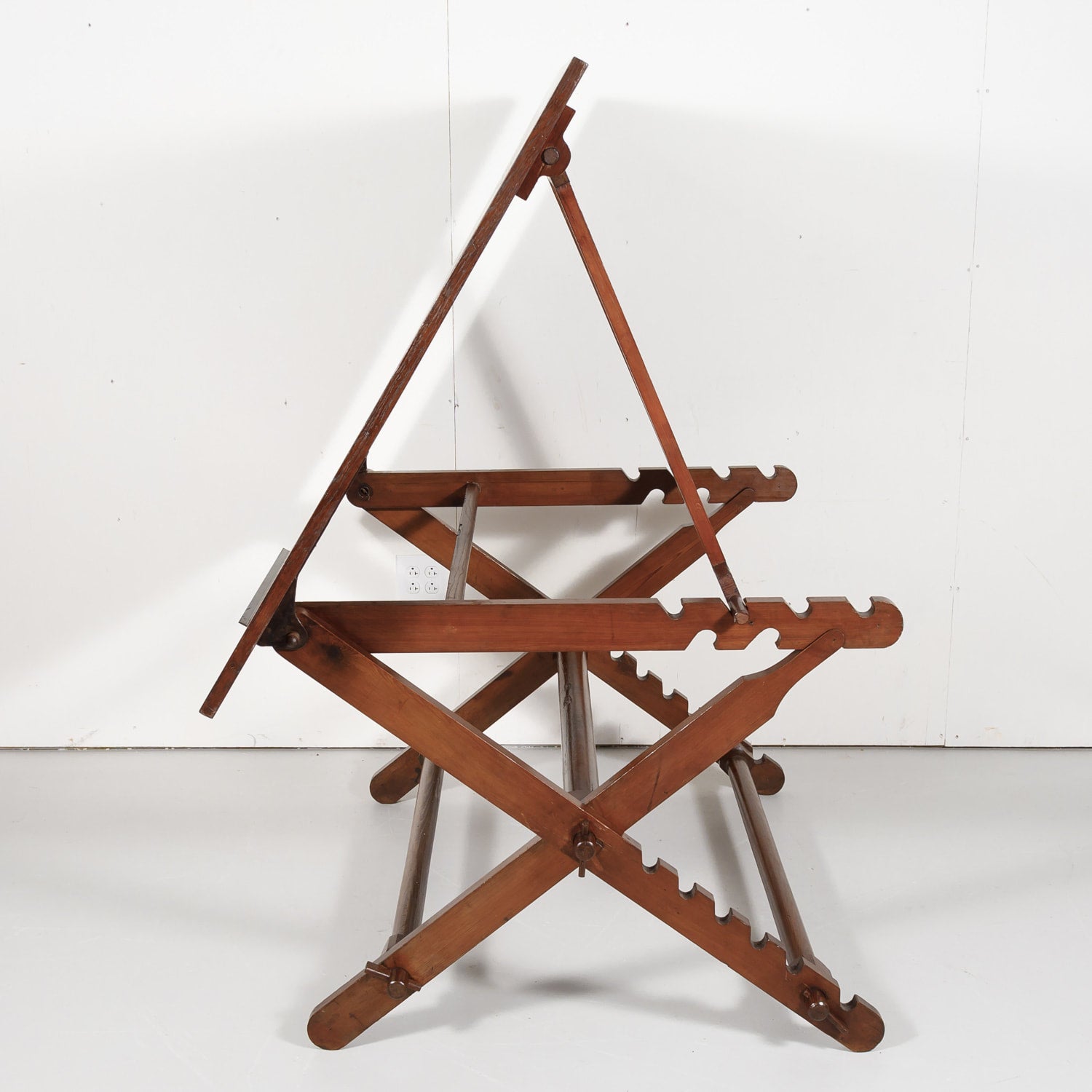 19th Century Custom Made Solid Wood French Drafting Table or Architect's Desk