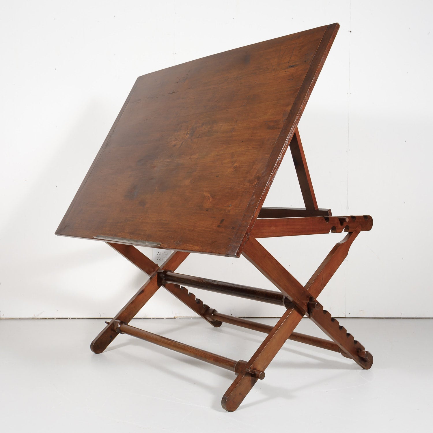 19th Century Custom Made Solid Wood French Drafting Table or Architect's Desk