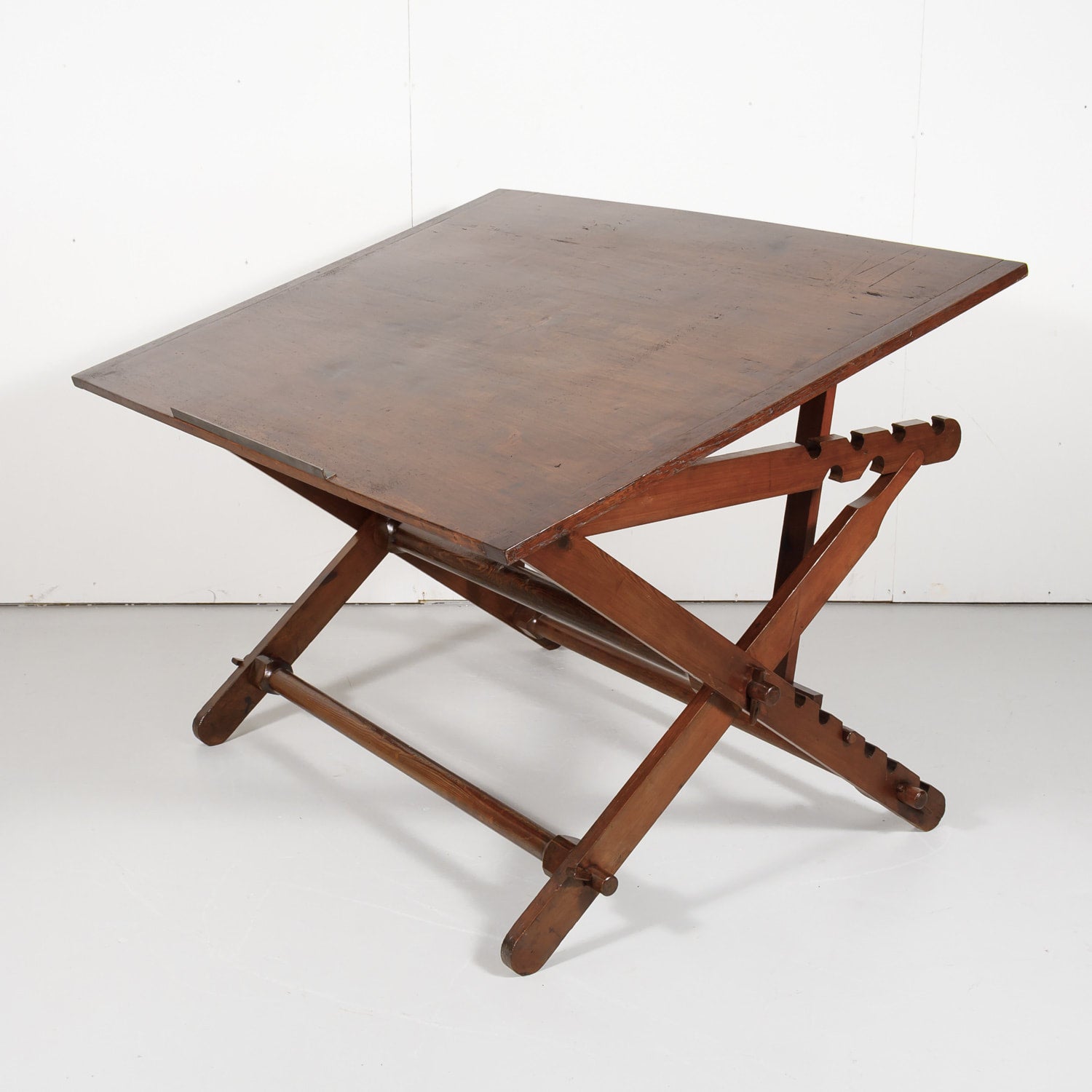 19th Century Custom Made Solid Wood French Drafting Table or Architect's Desk