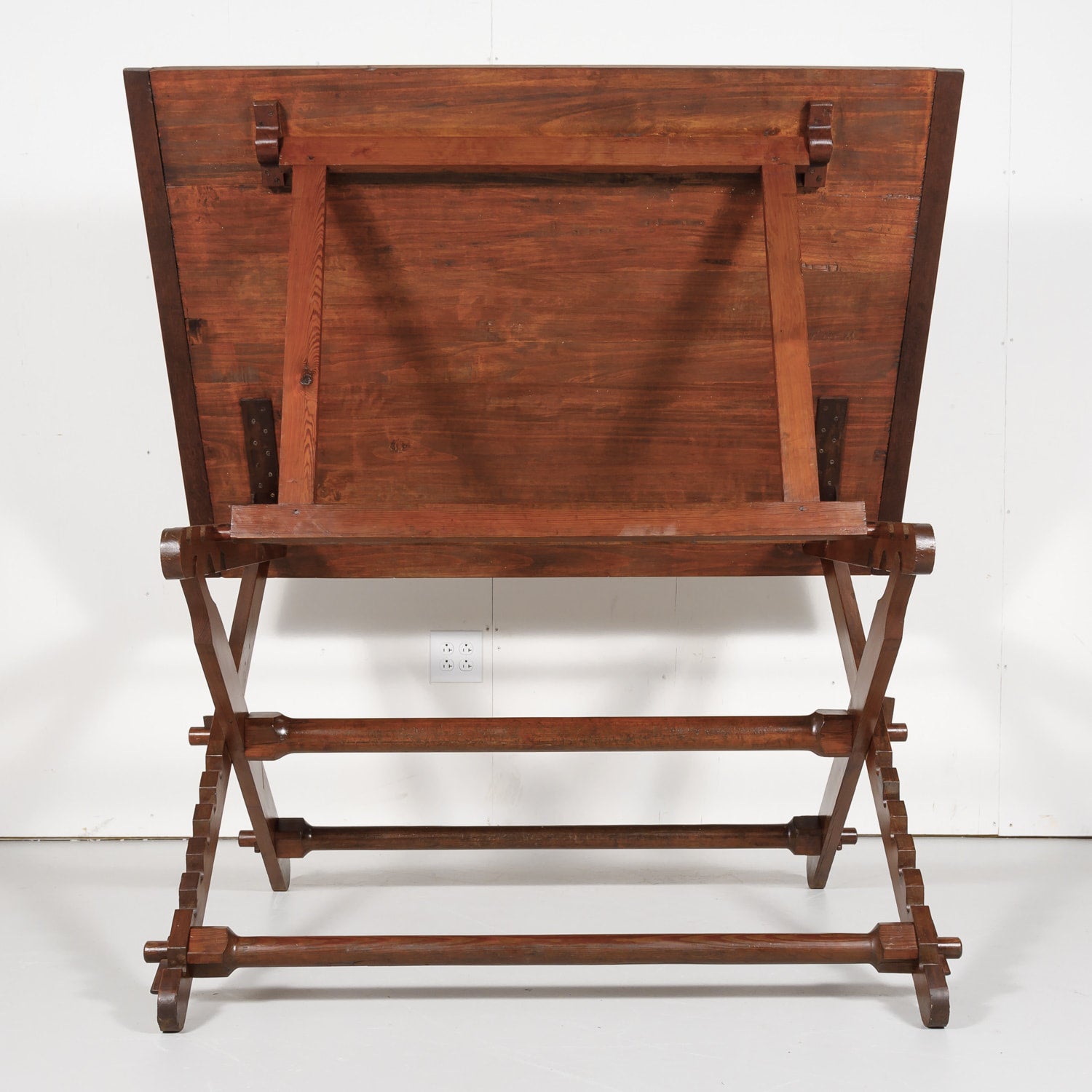 19th Century Custom Made Solid Wood French Drafting Table or Architect's Desk