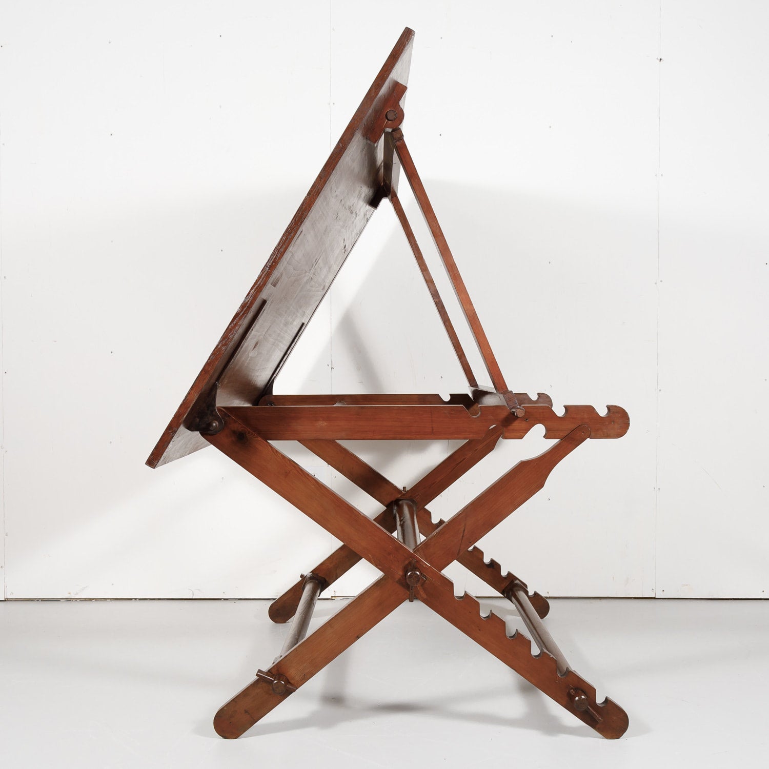 19th Century Custom Made Solid Wood French Drafting Table or Architect's Desk