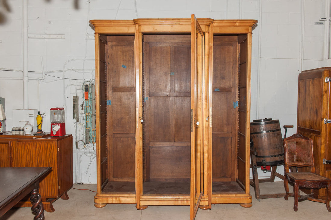 French Restauration Style Lemonwood Armoire
