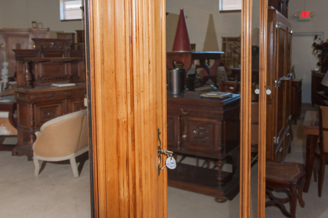 French Restauration Style Lemonwood Armoire