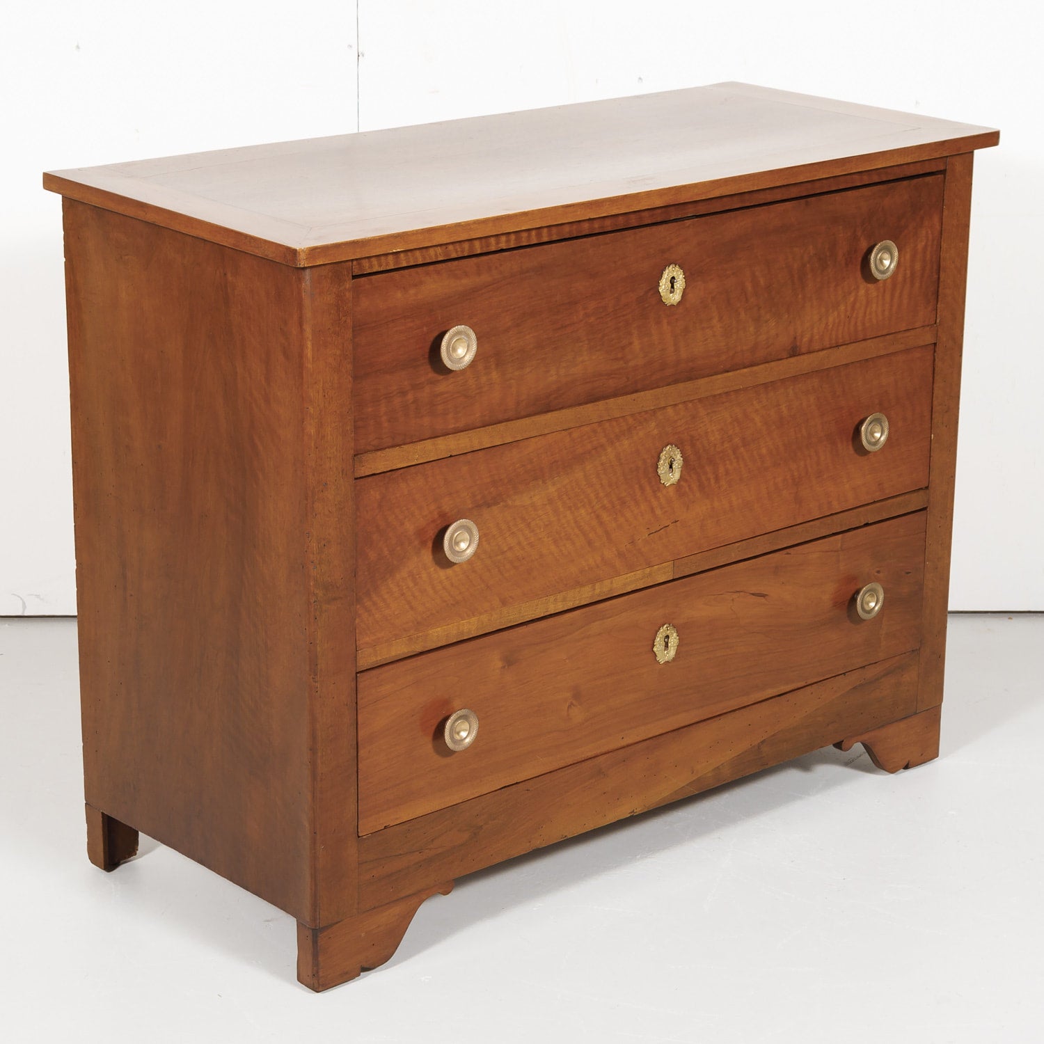 19th Century Restauration Period Three-Drawer Walnut Commode