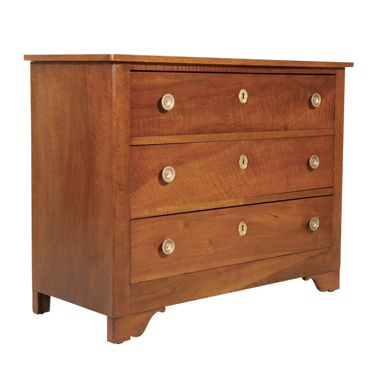 19th Century Restauration Period Three-Drawer Walnut Commode