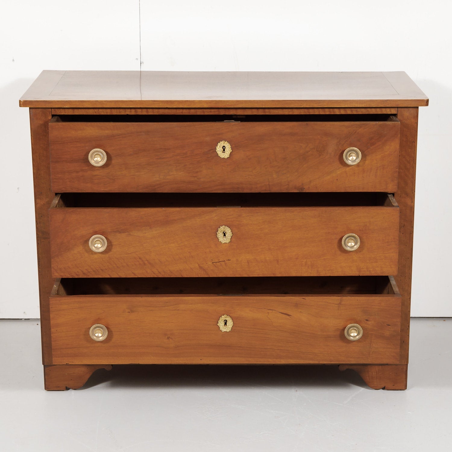 19th Century Restauration Period Three-Drawer Walnut Commode