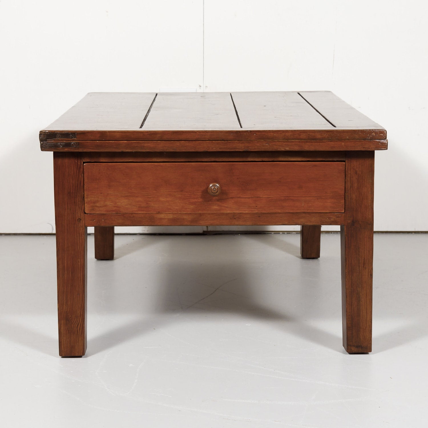 19th Century French Country Draw Leaf Table Basse of Coffee Table