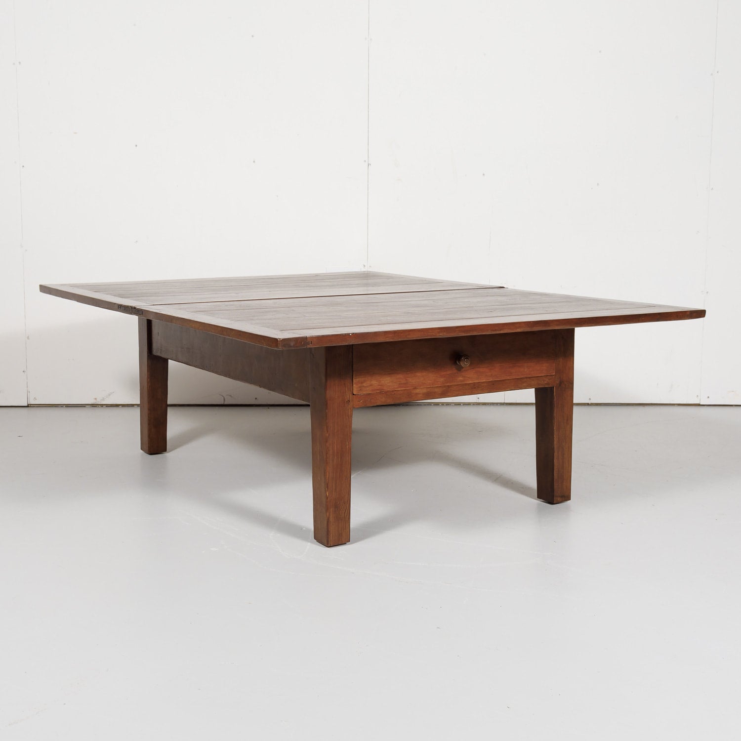 19th Century French Country Draw Leaf Table Basse of Coffee Table