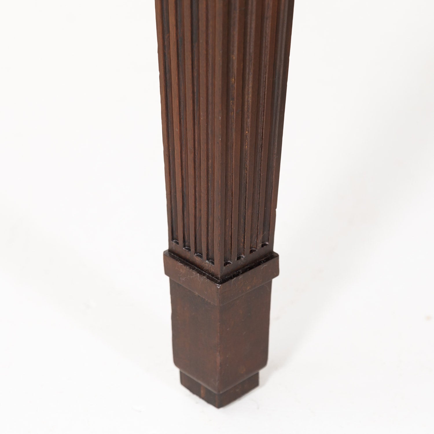 19th Century French Louis XVI Style Walnut Bureau Plat or Desk with Leather Top 