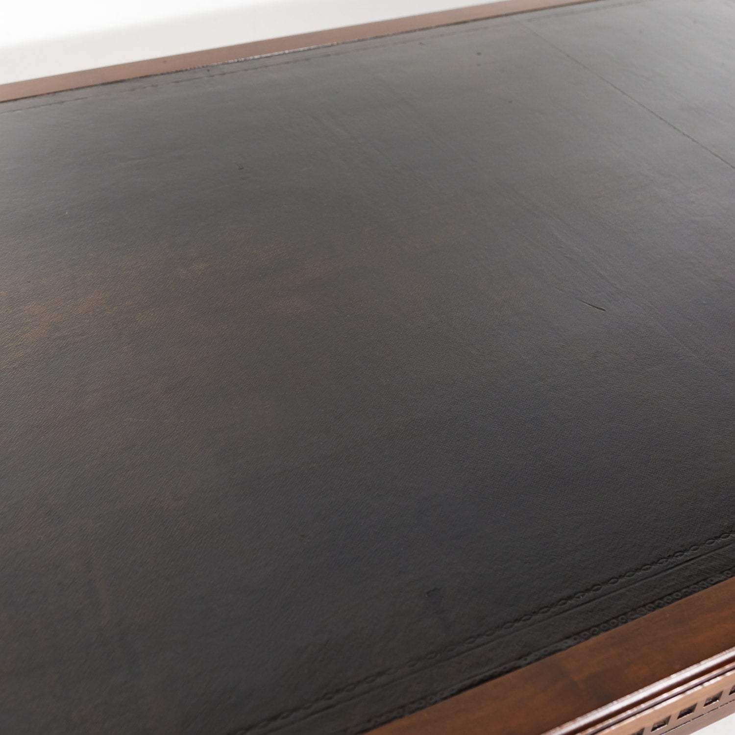 19th Century French Louis XVI Style Walnut Bureau Plat or Desk with Leather Top 