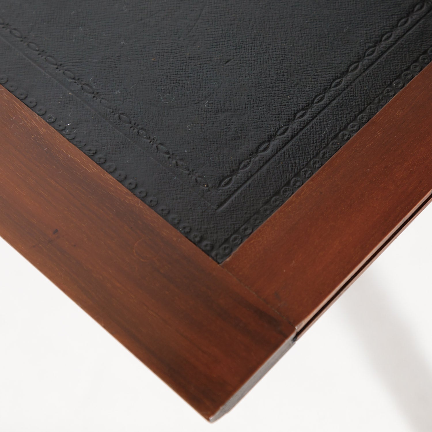 19th Century French Louis XVI Style Walnut Bureau Plat or Desk with Leather Top 