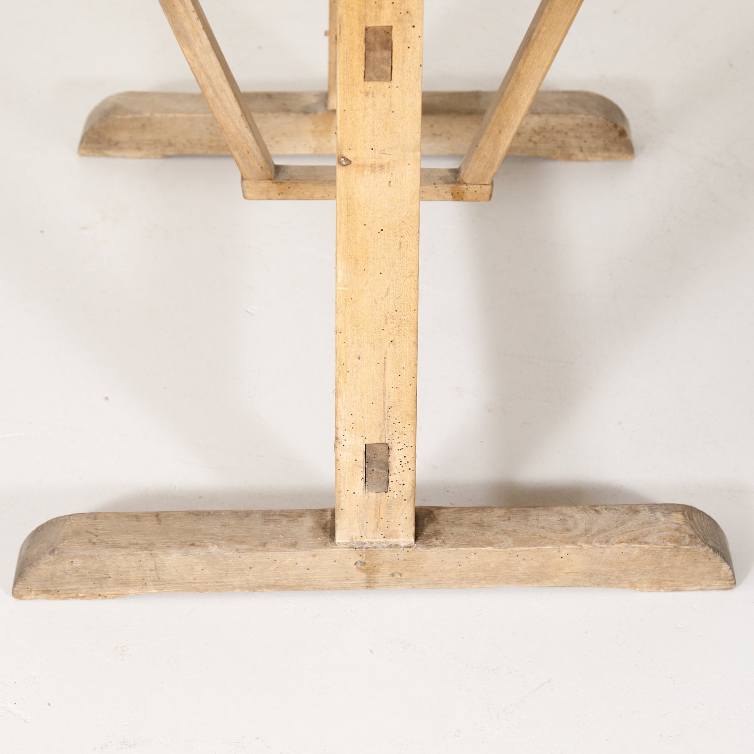 19th Century Rustic Bleached Pine French Vendange or Wine Tasting Tilt-Top Table with Drawer