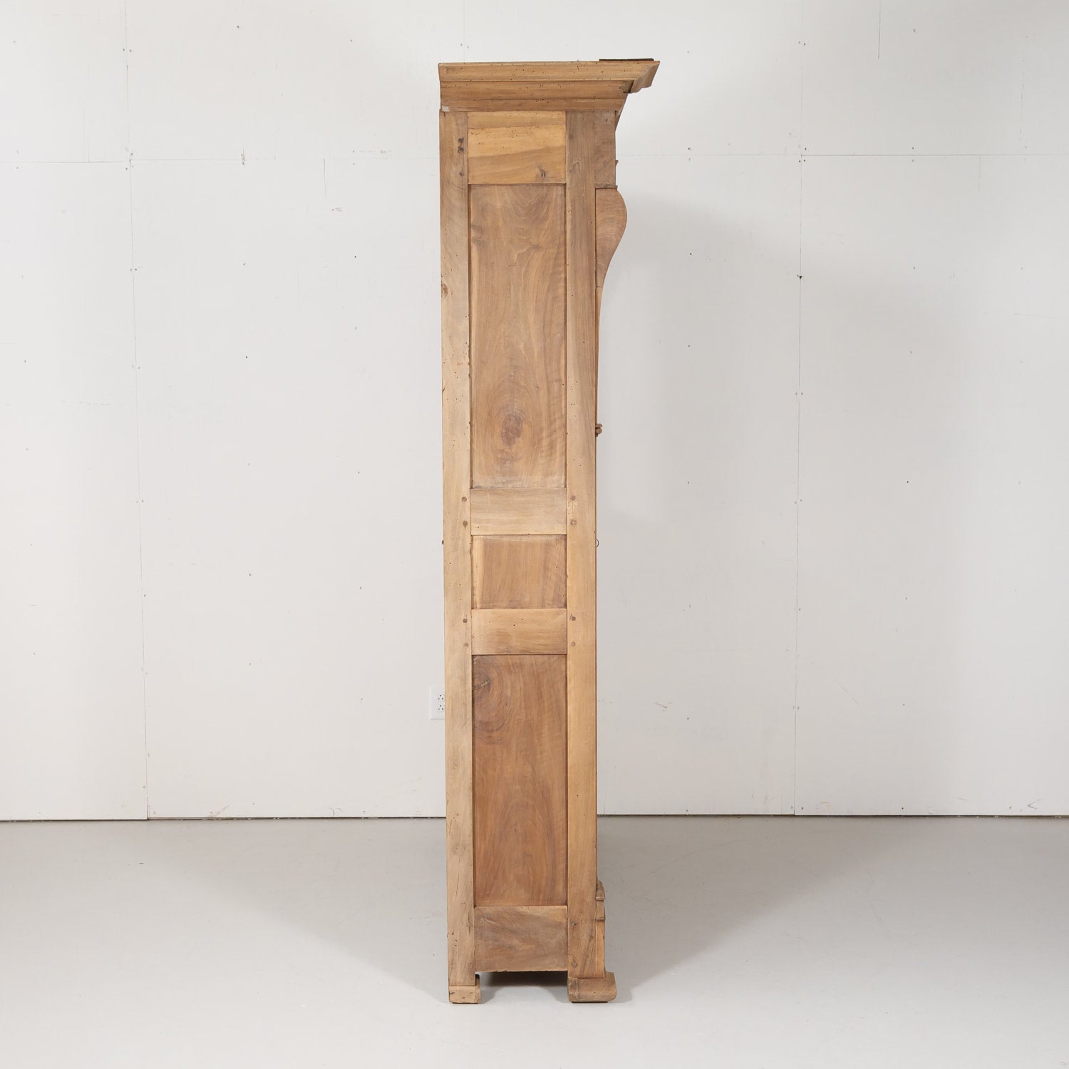 19th Century French Restauration Period Bleached Walnut Bibliotheque or Bookcase