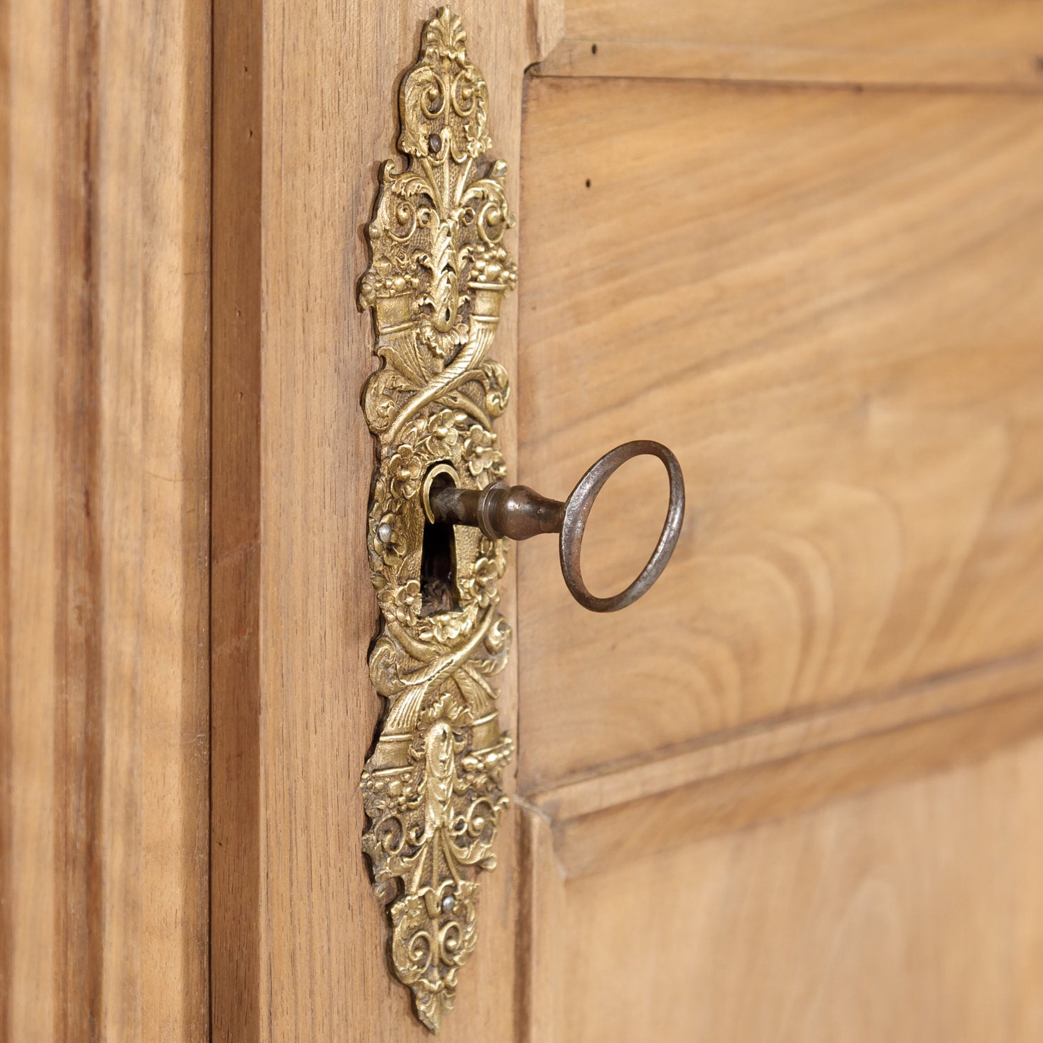 19th Century French Restauration Period Bleached Walnut Bibliotheque or Bookcase