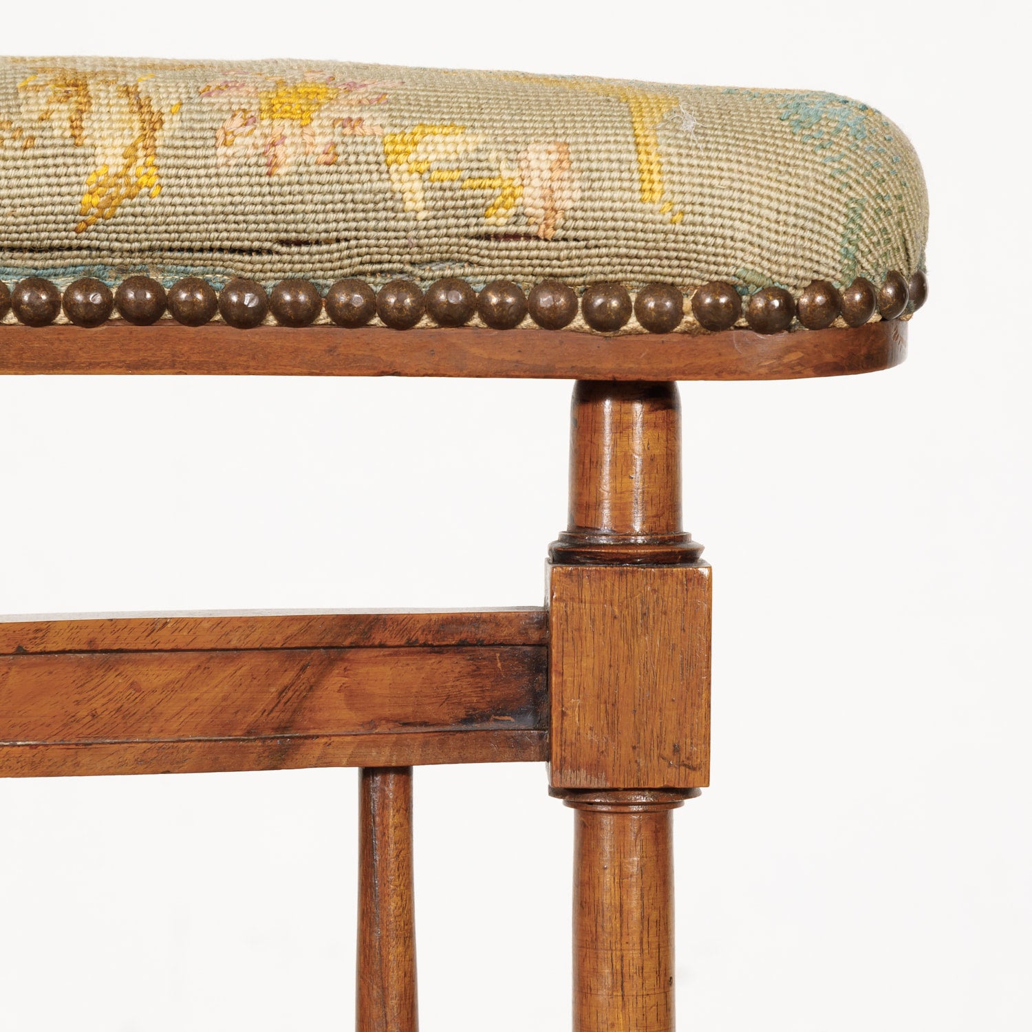 19th Century French Napoleon III Period Prie Dieu or Prayer Chair with Original Needlepoint 