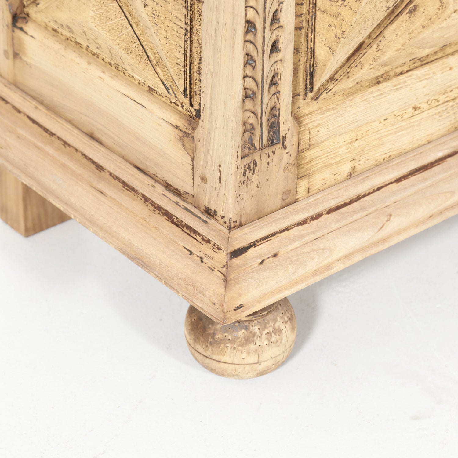 French Louis XIII Style Bleached Oak Petite Coffer