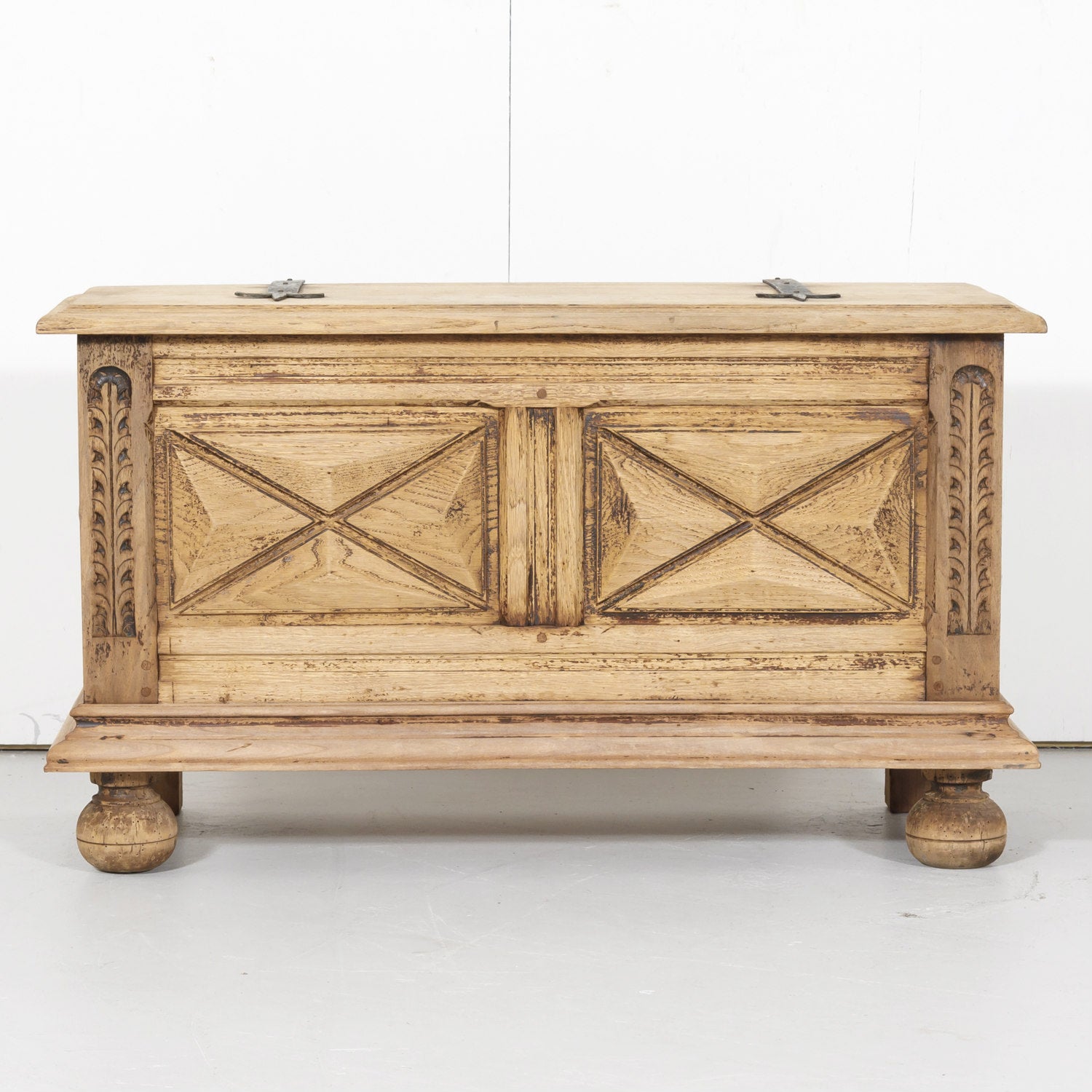 French Louis XIII Style Bleached Oak Petite Coffer