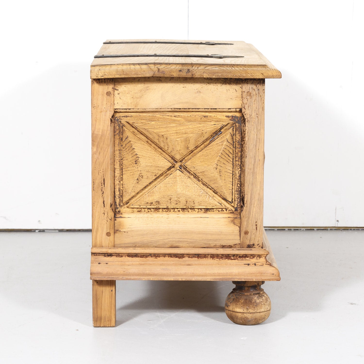French Louis XIII Style Bleached Oak Petite Coffer