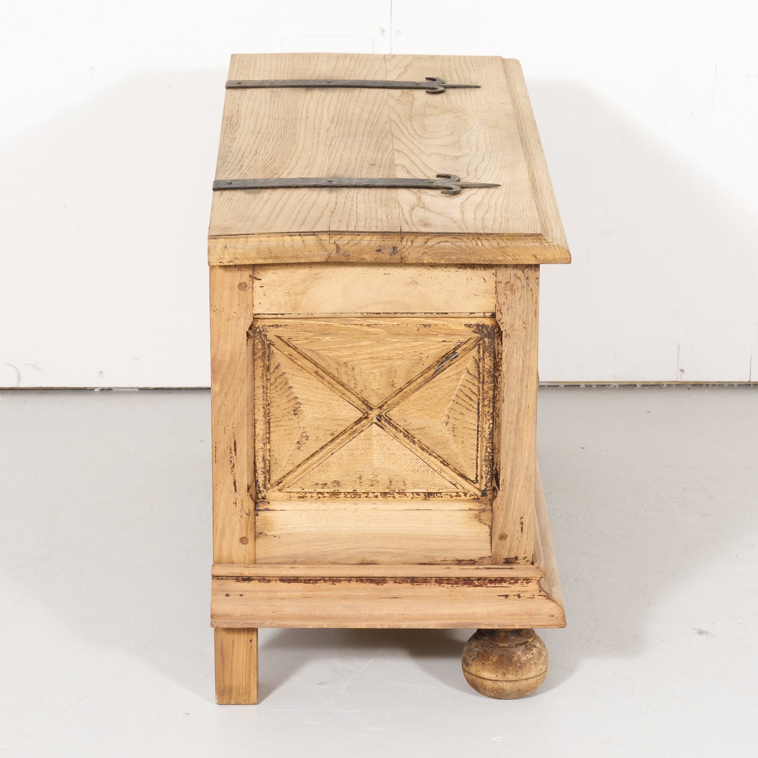 French Louis XIII Style Bleached Oak Petite Coffer