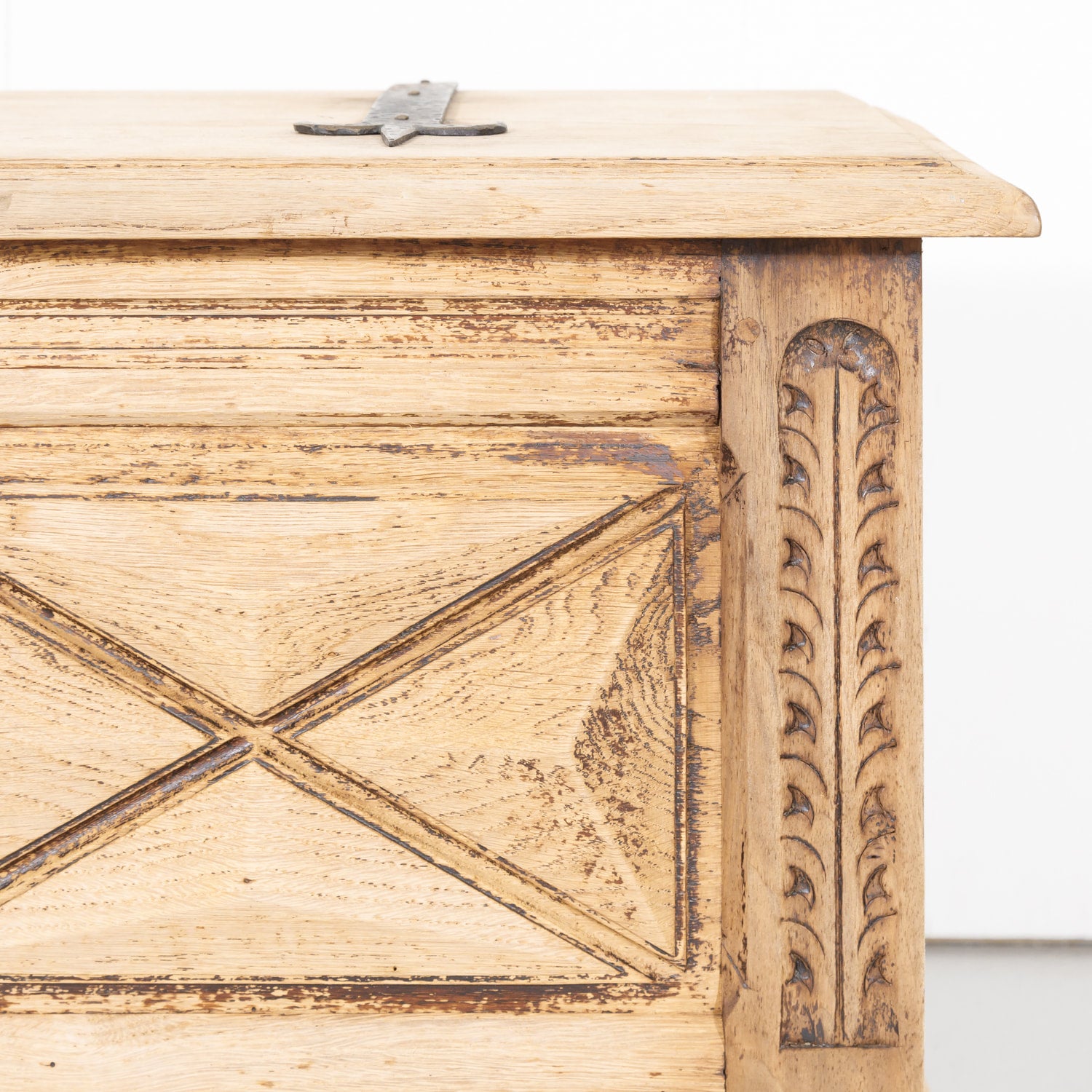 French Louis XIII Style Bleached Oak Petite Coffer