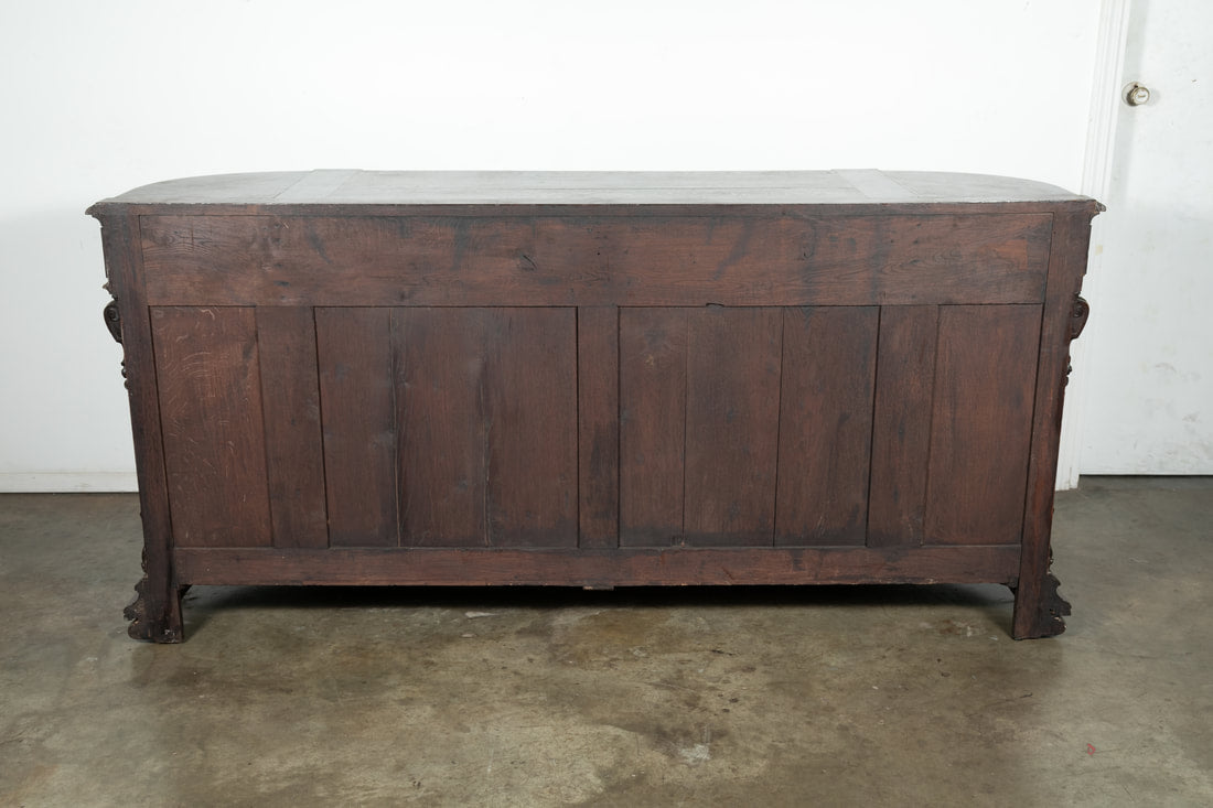 Exceptional 19th Century French Louis XIII Demilune Hunt Enfilade Buffet