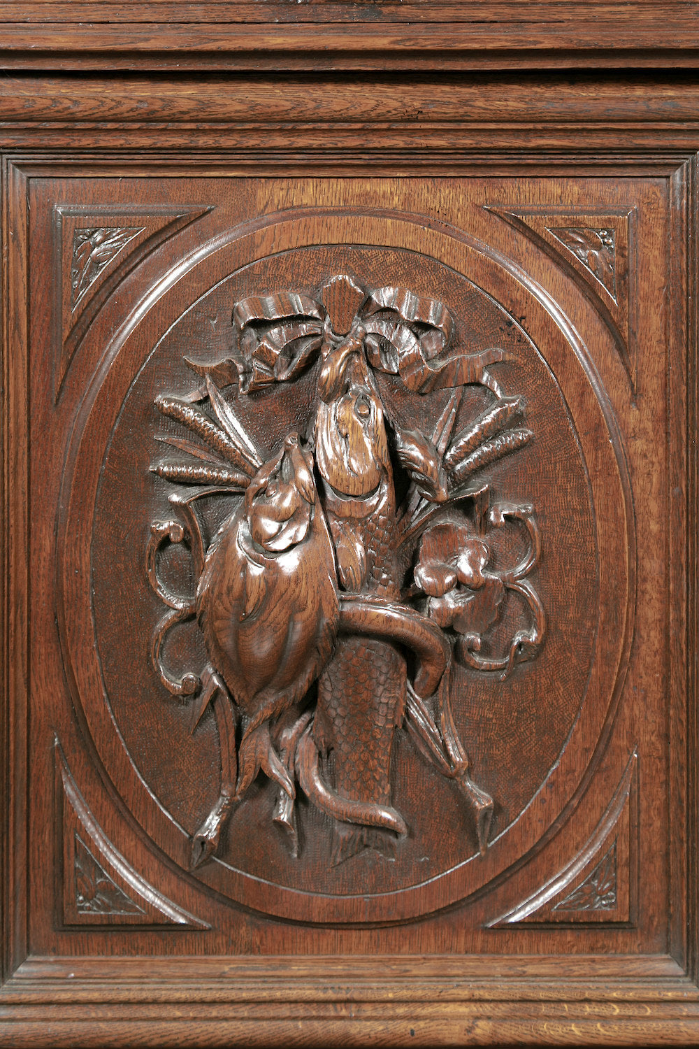 Exceptional 19th Century French Louis XIII Demilune Hunt Enfilade Buffet